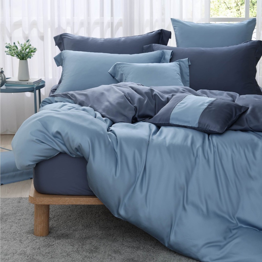 【禾肯居家】60支天絲/單人雙人加大特大/床包枕套三件式/素色系列/蘇打迷霧-細節圖3