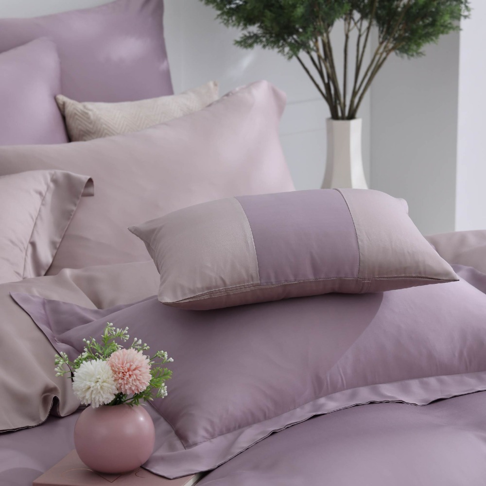 【禾肯居家】60支天絲/單人雙人加大特大/床包枕套三件式/素色系列/豆沙芋頭-細節圖4