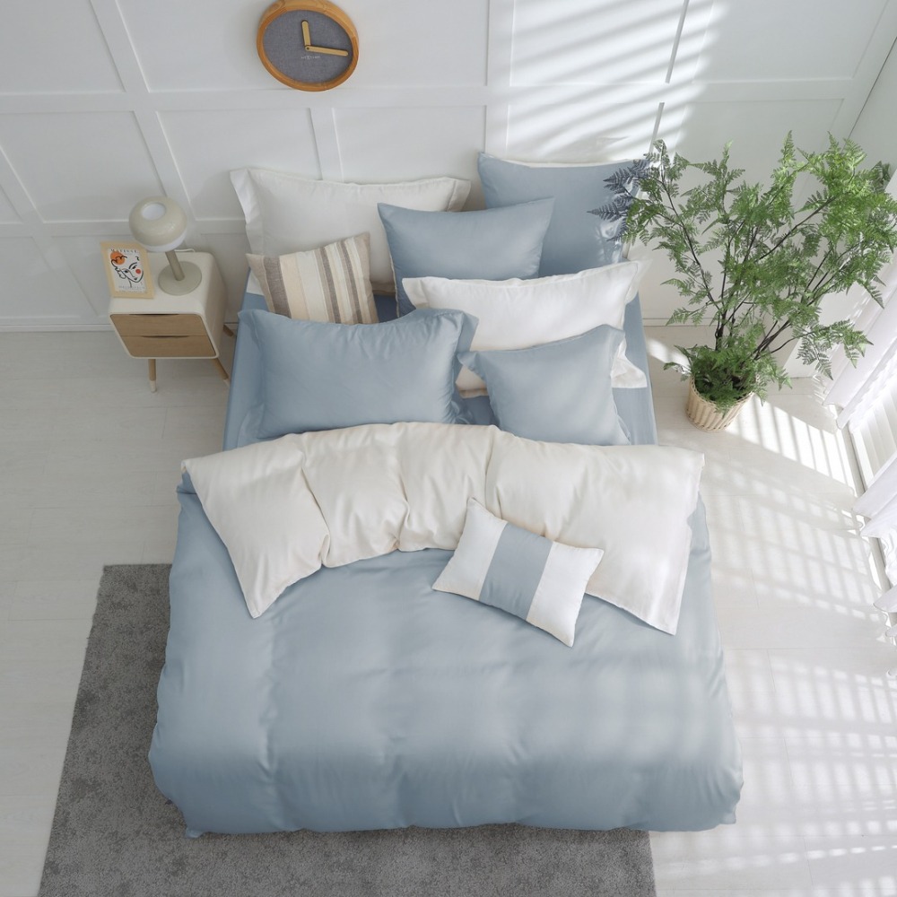 【禾肯居家】60支天絲/單人雙人加大特大/床包枕套三件式/素色系列/牛奶冰晶-細節圖4