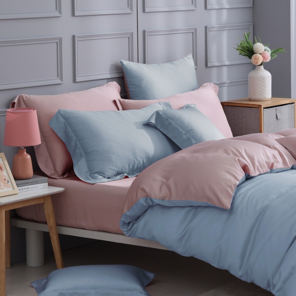 【禾肯居家】60支天絲/單人雙人加大特大/床包枕套三件式/素色系列/焦糖冰晶-細節圖3