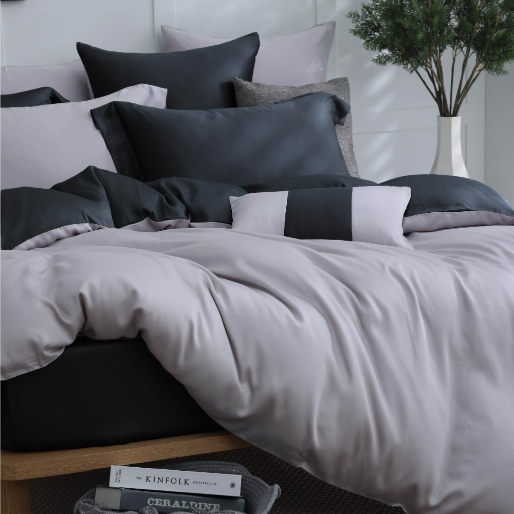 【禾肯居家】60支天絲/單人雙人加大特大/床包枕套兩用被四件式/素色系列/銀河隕石-細節圖3