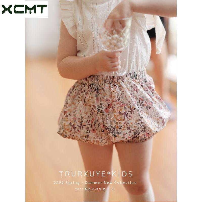 台灣賣家快速出貨🇹🇼女童夏裝 飛袖襯衫 泡泡褲 麵包褲套裝新款時尚寶寶 短袖衣服 兒童韓版短褲兩件套裝-細節圖2