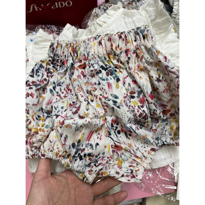 台灣賣家快速出貨🇹🇼女童夏裝 飛袖襯衫 泡泡褲 麵包褲套裝新款時尚寶寶 短袖衣服 兒童韓版短褲兩件套裝-細節圖9