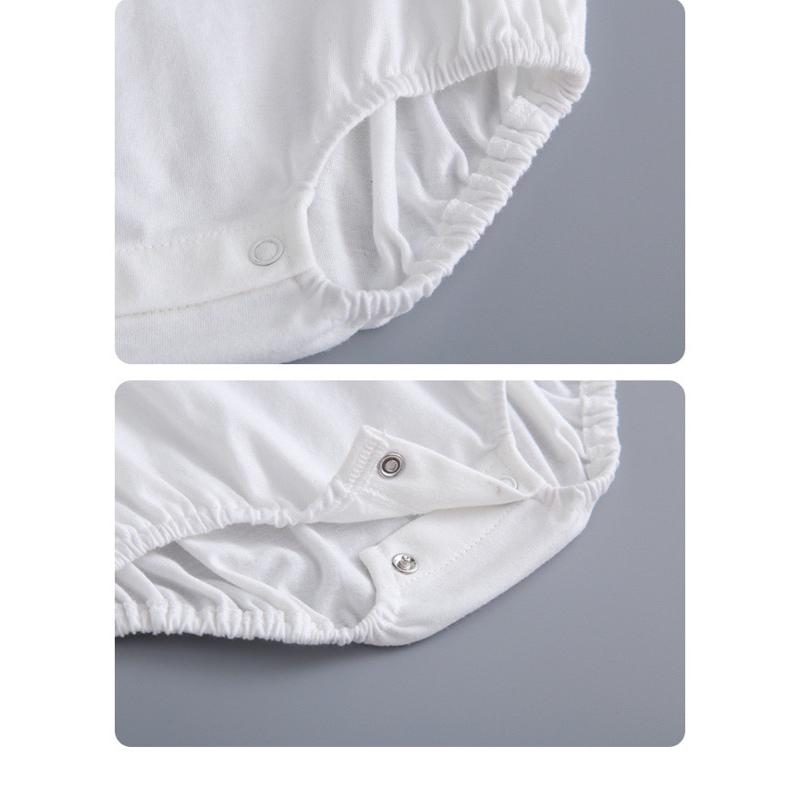 嬰兒蕾絲削尖飛袖 服裝女嬰衣服 夏季純棉 韓版 嬰幼童女童 連體衣 連身衣 短袖棉三角爬爬服-細節圖6