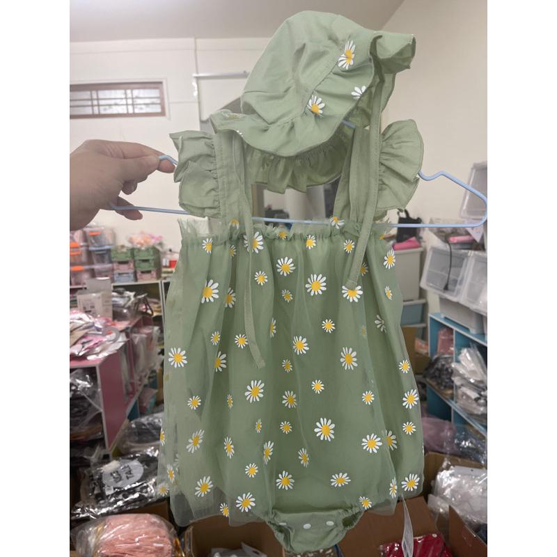 嬰兒包屁衣 夏季薄款 薄紗 女寶寶 公主裙 哈衣 小雛菊新生嬰幼兒紗裙 蓬蓬裙 連體衣 連身衣 包屁衣 包皮裙 夏裝衣服-細節圖5