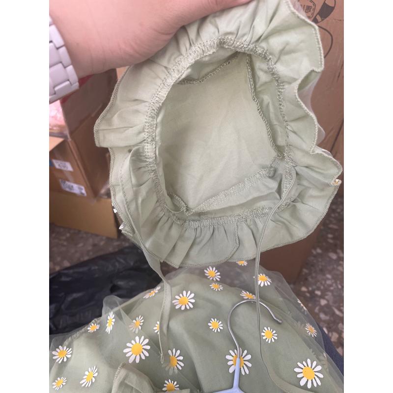嬰兒包屁衣 夏季薄款 薄紗 女寶寶 公主裙 哈衣 小雛菊新生嬰幼兒紗裙 蓬蓬裙 連體衣 連身衣 包屁衣 包皮裙 夏裝衣服-細節圖7