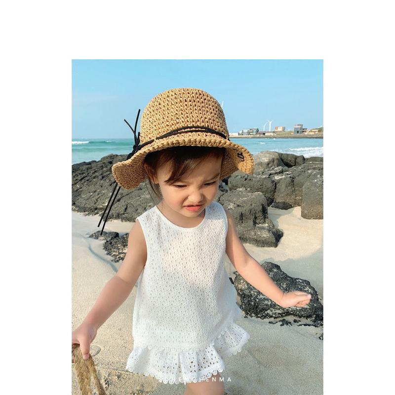 露背背心+熱褲女童裝 女寶寶 甜美鏤空棉 套裝 夏季 女童 露背背心兩件套-細節圖8