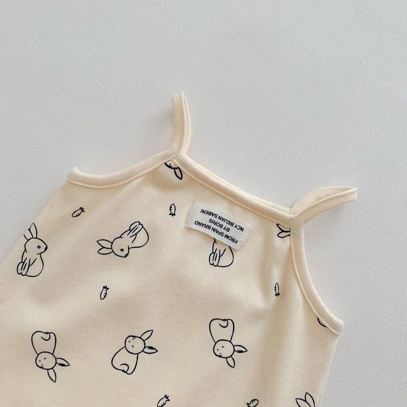 夏季男女嬰兒吊帶包屁衣 細肩帶 涼爽 三角哈衣爬服寶寶小背心 無袖連身衣 連身包屁衣-細節圖9