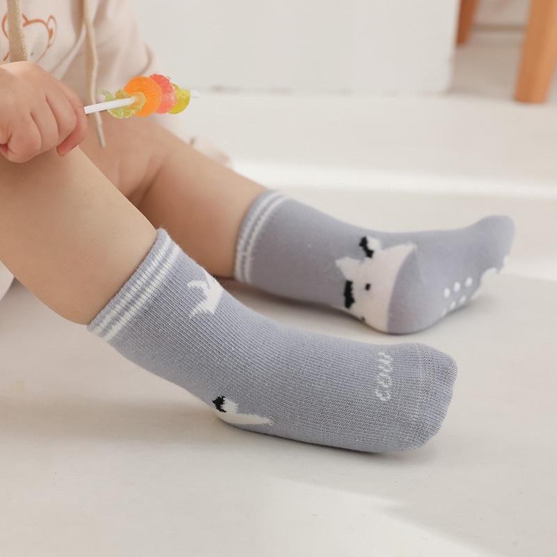 嬰兒襪 地板襪 秋冬新款襪底膠 防滑 兒童襪子 卡通新生兒 寶寶中筒襪-細節圖3