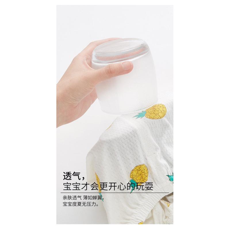 薄款無骨拼縫 超薄 包屁衣 和尚服 嬰兒夏季無骨薄款男新生兒 三角哈衣 男女短袖爬服 內衣 紗布衣 純棉包屁衣夏裝-細節圖6