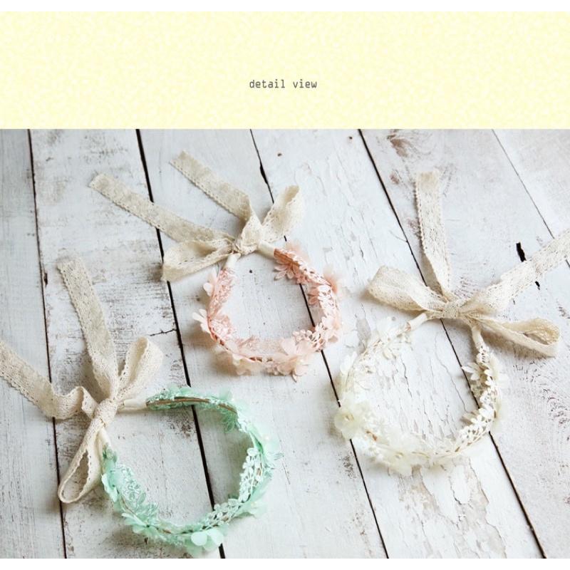 夏天韓國 韓風飾品 女童公主 髮飾寶寶花朵蕾絲髮帶女童髮箍 花環 頭飾 頭花-細節圖4