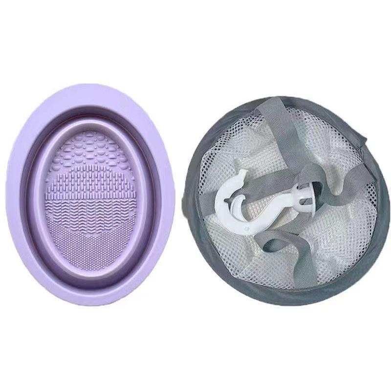 (台灣現貨出貨) 化妝刷清洗碗  刷具清潔碗 粉撲清潔墊 洗刷板 美妝工具清潔 美妝蛋清洗-細節圖9