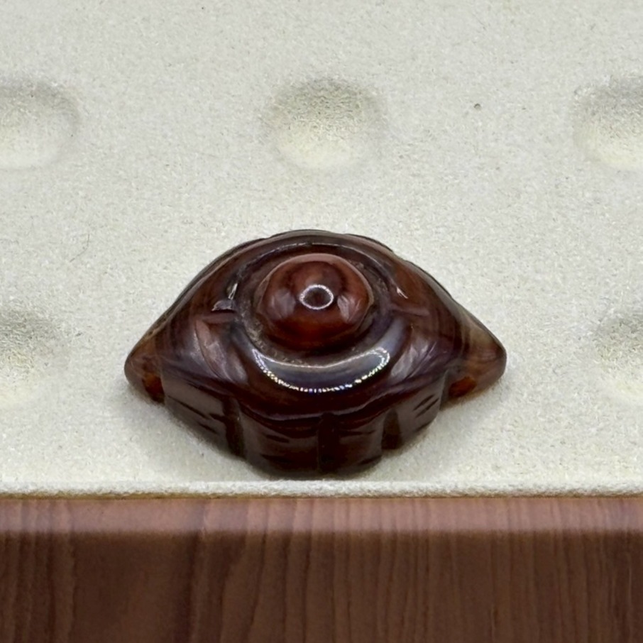 DIY 手作系列 天然原礦雕刻 紅天眼 招財小天眼 一葉成名 老雕刻 雕刻天珠 老礦石 老珠 九頁岩 天然西藏原礦-細節圖3