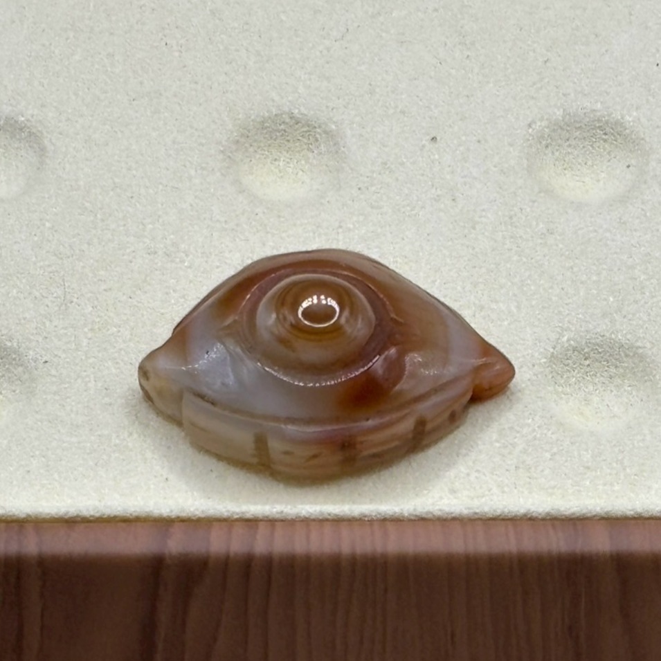 DIY 手作系列 天然原礦雕刻 紅天眼 招財小天眼 一葉成名 老雕刻 雕刻天珠 老礦石 老珠 九頁岩 天然西藏原礦-細節圖9