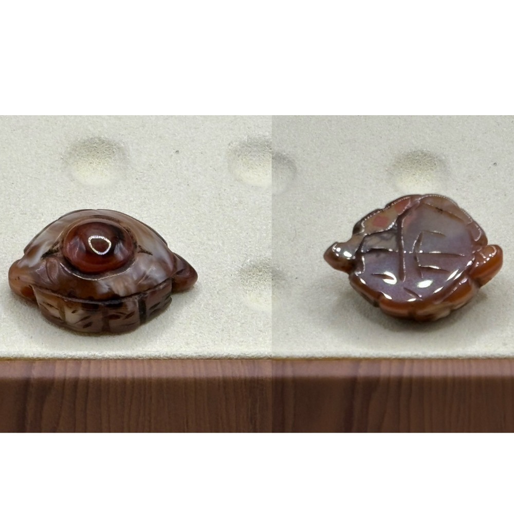 DIY 手作系列 天然原礦雕刻 紅天眼 招財小天眼 一葉成名 老雕刻 雕刻天珠 老礦石 老珠 九頁岩 天然西藏原礦-規格圖11