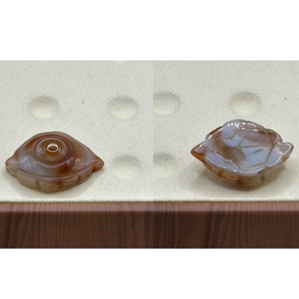 DIY 手作系列 天然原礦雕刻 紅天眼 招財小天眼 一葉成名 老雕刻 雕刻天珠 老礦石 老珠 九頁岩 天然西藏原礦-規格圖11