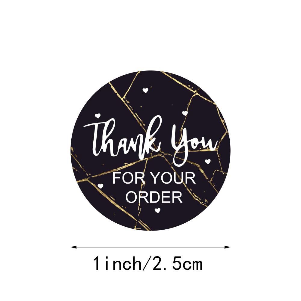 (FAN SHOP 現貨)封口貼紙 圓形貼紙 花卉謝謝貼紙 500個/卷 包裝貼紙 Thank you貼紙 禮物貼紙-細節圖4