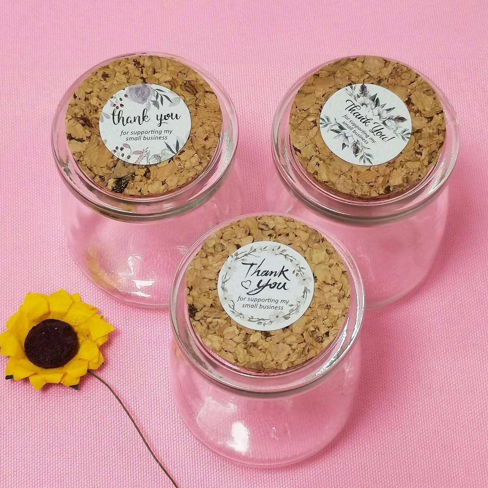 (FAN SHOP 現貨)封口貼紙 圓形貼紙 花卉謝謝貼紙 500個/卷 包裝貼紙 Thank you貼紙 禮物貼紙-細節圖7