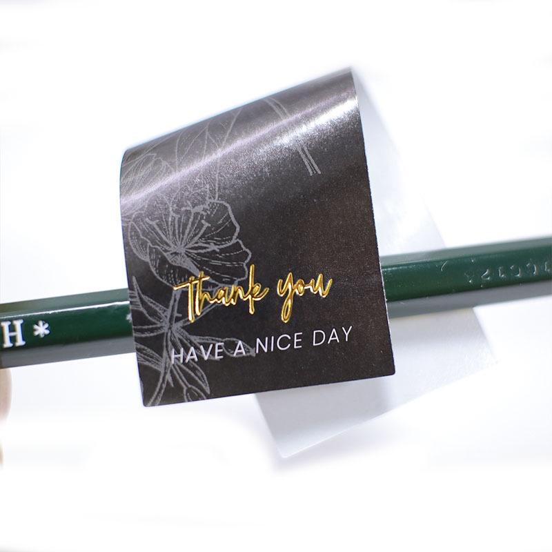 (FAN SHOP 現貨)燙金防水貼紙 禮盒貼紙 精緻貼紙 包裝貼紙 包裝封口貼-細節圖2