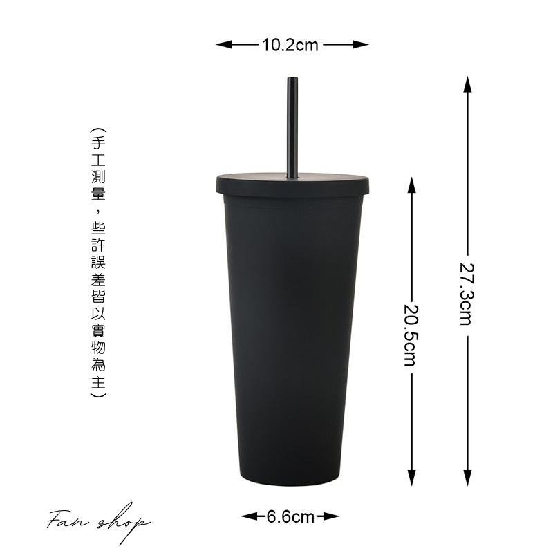 (FAN SHOP 現貨)手搖環保杯 磨砂吸管杯 環保杯 700ml 磨砂水杯 24oz 細吸管-細節圖4