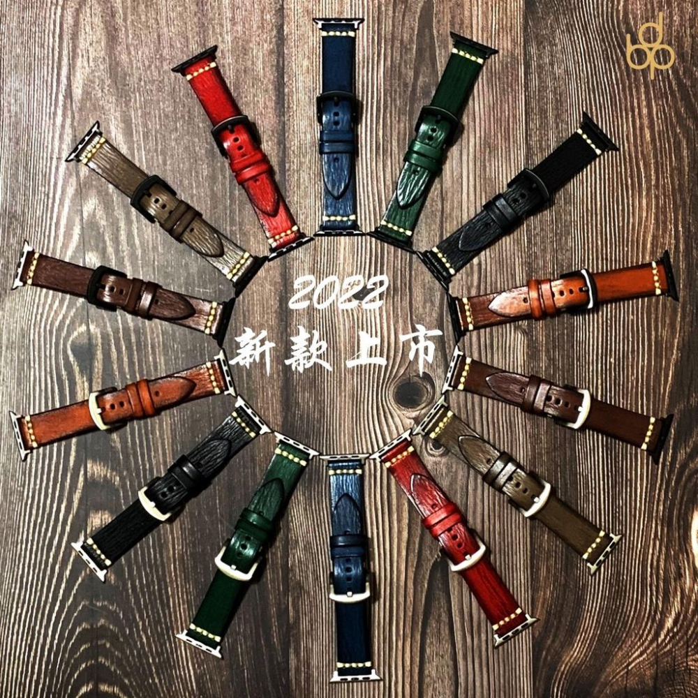 台灣現貨 意大利手工擦色植鞣牛皮錶帶 Apple watch 8 7 6 5 4 3 2 SE 適用 蘋果 真皮 錶帶-細節圖4