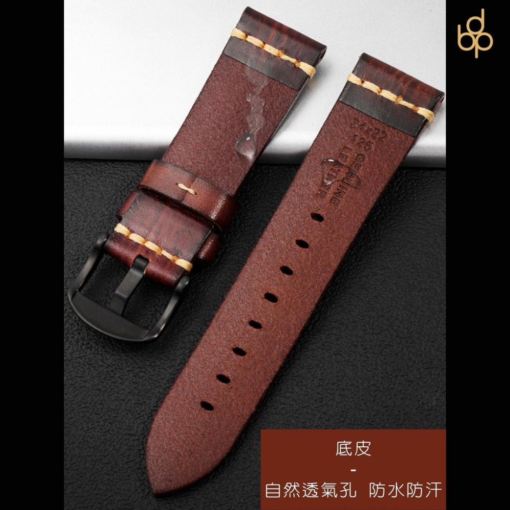 台灣現貨 意大利手工擦色植鞣牛皮錶帶 Apple watch 8 7 6 5 4 3 2 SE 適用 蘋果 真皮 錶帶-細節圖8