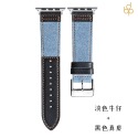台灣現貨 帆布牛仔真皮錶帶 Apple watch87654321SE 適用 38/40/41 42/44/45/49-規格圖9
