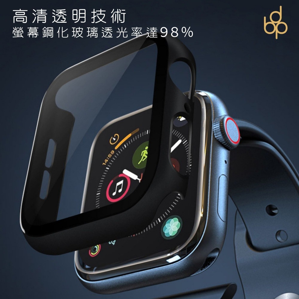 台灣現貨 一體式保護殼  適用Apple watch 9 8 7 6 5 4 3 SE  45mm 41mm 玻璃保護貼-細節圖6