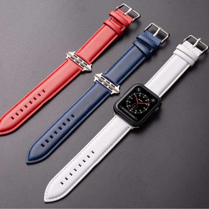 台灣極速現貨 針扣頂級牛皮錶帶 Apple watch 8 7 6 5 4 3 2 1 SE 適用 真皮 牛皮 皮-細節圖5