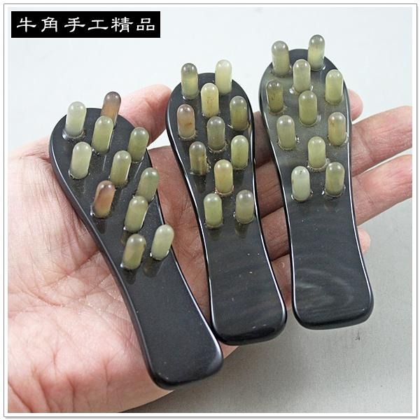 【摩邦比】11丁顆粒小牛角梳 牛角盤/頭皮按摩/牛角梳/刮痧板/背部按摩/穴道按摩/原始點/經絡按摩/點穴T-A28-細節圖3