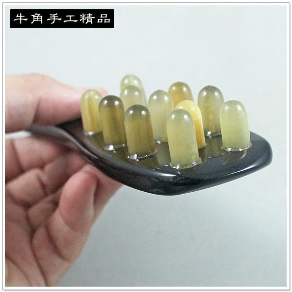 【摩邦比】11丁顆粒牛角梳(小) 牛角盤/頭皮按摩/牛角梳/刮痧板/背部按摩/穴道按摩/原始點/經絡按摩/點穴T-A33-細節圖4