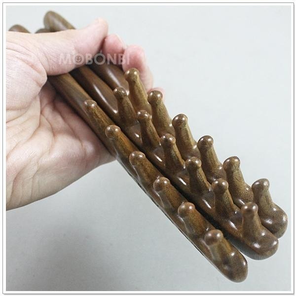 【摩邦比】精品手工綠檀梳 綠檀木梳 頭皮按摩 檀香木梳 原木梳 禮物 綠檀梳 原始點T-W51-細節圖2