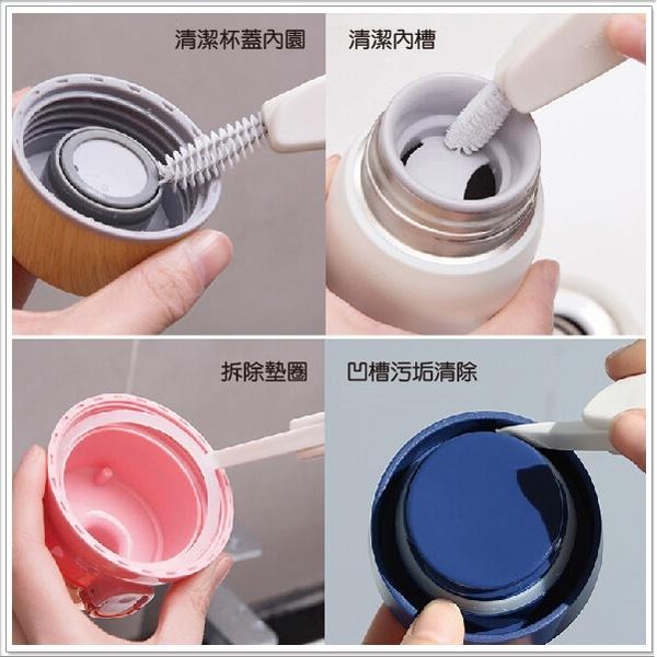 【摩邦比】3合1瓶蓋清潔刷 保溫瓶刷 學習杯刷 奶瓶刷 縫隙刷 細縫刷 瓶刷 縫隙清潔刷 杯子清潔刷 保溫杯刷 廚房清潔-細節圖4