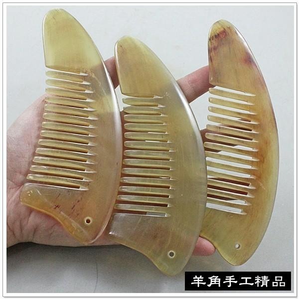 【摩邦比】特製羊角短厚梳 頭皮按摩保養羊角梳刮痧板背部按摩頭皮穴道按摩原始點T-C23a-細節圖4