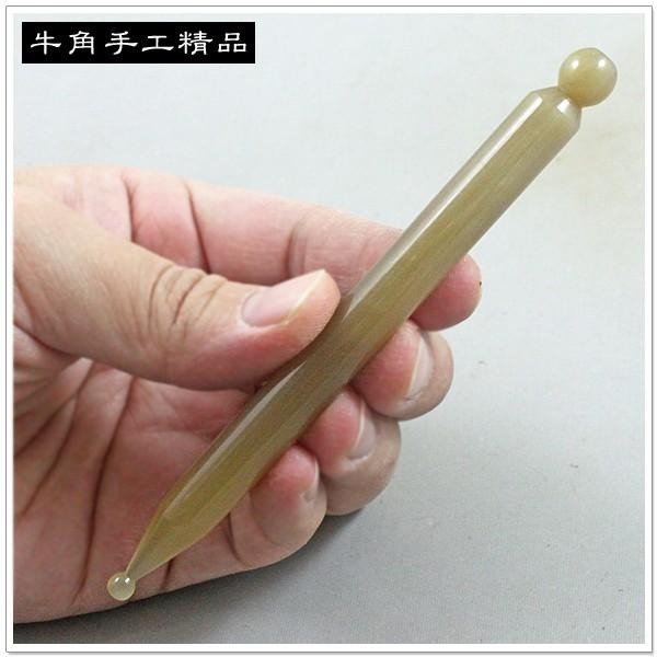 【摩邦比】牛角撥筋美容筆 撥筋棒 眼部按摩 美容筆 臉部刮痧 刮痧棒 穴道按摩 美容刮痧 原始點T-B47-細節圖2