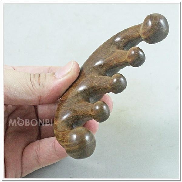 【摩邦比】精品手工綠檀梳 綠檀木梳 頭皮按摩 檀香木梳 原木梳 禮物 綠檀梳 原始點T-W26-細節圖3