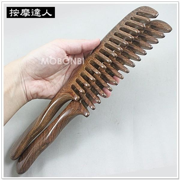 【摩邦比】綠檀木梳 頭皮按摩 頭皮保健 原木梳 手工製品 生日禮物 交換禮物 情人節禮物T-W31-細節圖2
