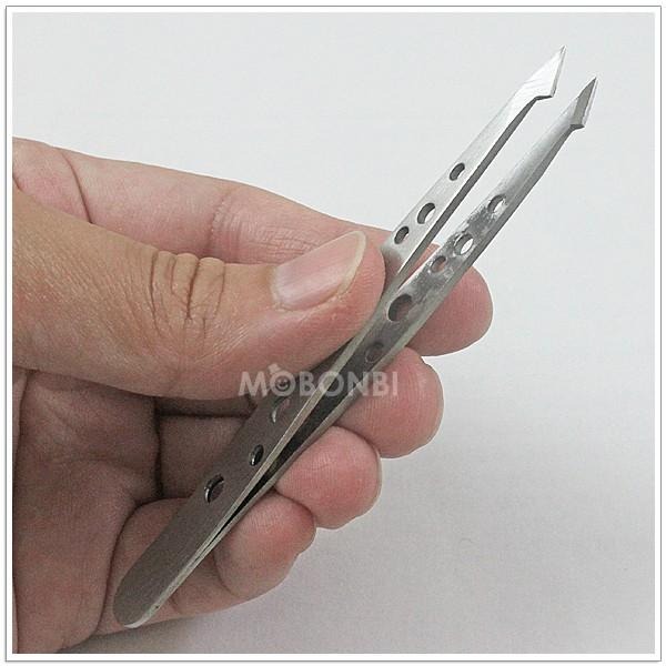【摩邦比】不銹鋼圓孔平口夾+斜口眉夾 眉毛夾 除毛夾 拔眉毛 夾子 斜口夾 LS2306-1-細節圖3