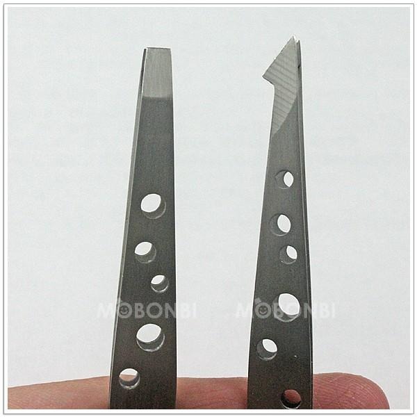 【摩邦比】不銹鋼圓孔平口夾+斜口眉夾 眉毛夾 除毛夾 拔眉毛 夾子 斜口夾 LS2306-1-細節圖4