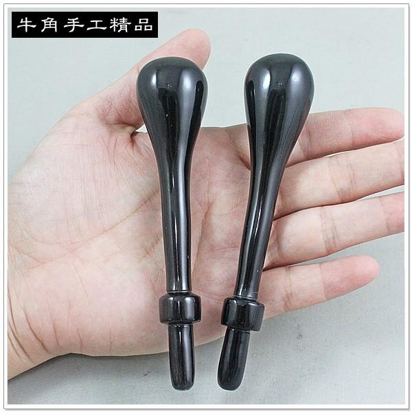 【摩邦比】牛角點穴按摩棒 刮痧棒 腳底按摩 穴道按摩棒 葫蘆棒 撥筋棒 大腿腹部頸椎推拿棒原始點T-A3-細節圖5
