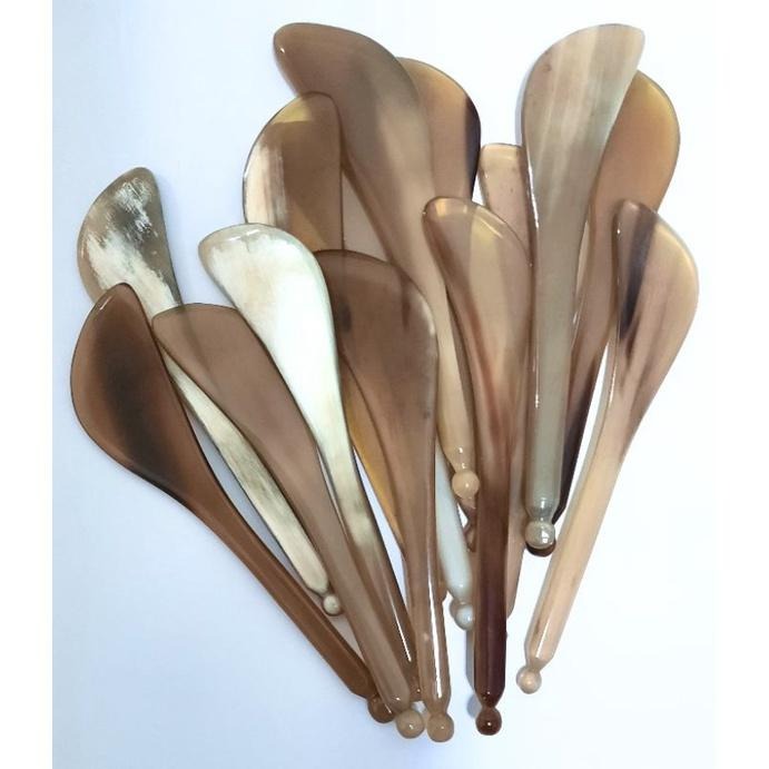 【摩邦比】白刀牛角臉部點穴刮痧棒 撥筋棒 眼部按摩 美容筆 臉部刮痧 刮痧棒 穴道按摩 美容刮痧 原始點 T-B70-細節圖6