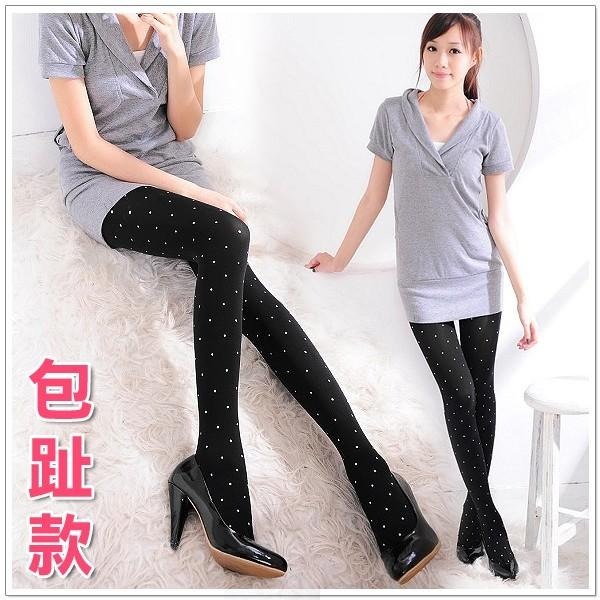 【摩邦比】台灣製XL-3XL大尺碼點點造型褲襪-大尺碼褲襪 孕婦襪 孕婦褲襪-細節圖2