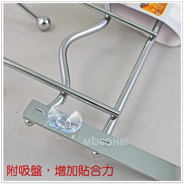 【摩邦比】台灣製吸襯雙效門後掛勾(五勾) 免釘掛勾 門後無痕掛勾衣架置物架收納架服飾店掛勾餐廳掛勾FC-505-細節圖2