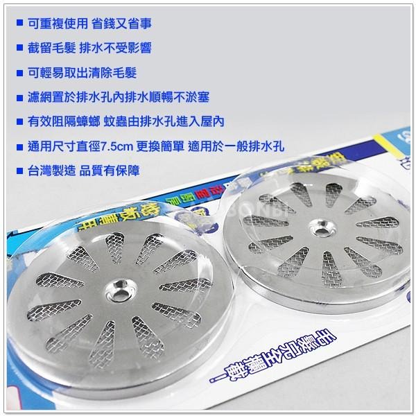 【摩邦比】台灣製巧夫人不銹鋼地板排水濾網組 排水網 濾水網 不鏽鋼排水網 排水孔濾網 濾網 過濾網H0136-細節圖2