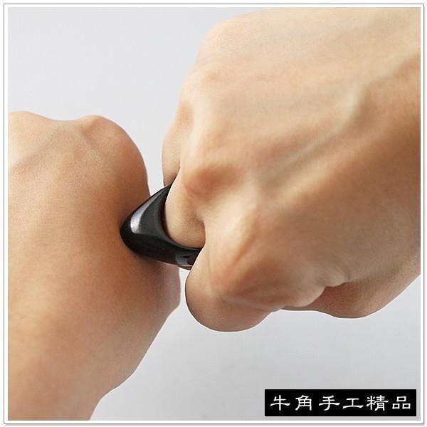 【摩邦比】戒型牛角按摩器 指壓器 按摩棒 穴道按摩 腳底按摩 太陽穴按壓 原始點T-B43-細節圖3