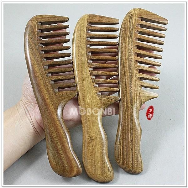 【摩邦比】天然綠檀木梳 綠檀梳 頭皮按摩 頭皮保健 原木梳 手工製品 生日禮物 交換禮物 情人節禮物T-W43-細節圖5