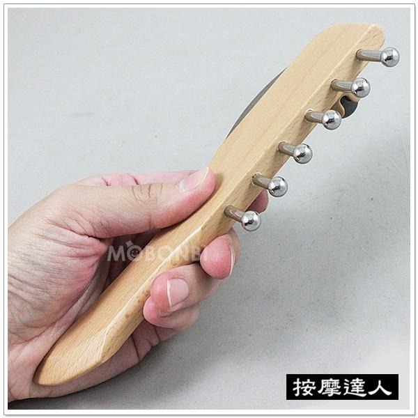 【摩邦比】櫸木雙刮無痕刮痧器 磁石無痕刮痧器頭部按摩刮痧棒指壓推拿瘦腿瘦手臂按摩器原始點禮贈品婚禮小物M-106-細節圖3