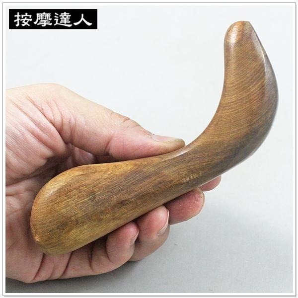 【摩邦比】梢楠木檀香Y型無痕按摩器 肖楠木頭皮按摩穴道按摩刮痧片刮痧棒指壓推拿原始點歡迎團購批發M-24-細節圖3
