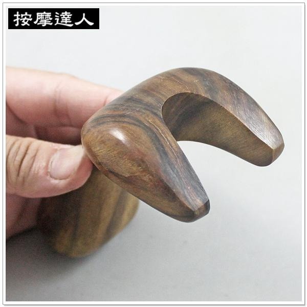 【摩邦比】梢楠木檀香Y型無痕按摩器 肖楠木頭皮按摩穴道按摩刮痧片刮痧棒指壓推拿原始點歡迎團購批發M-24-細節圖4