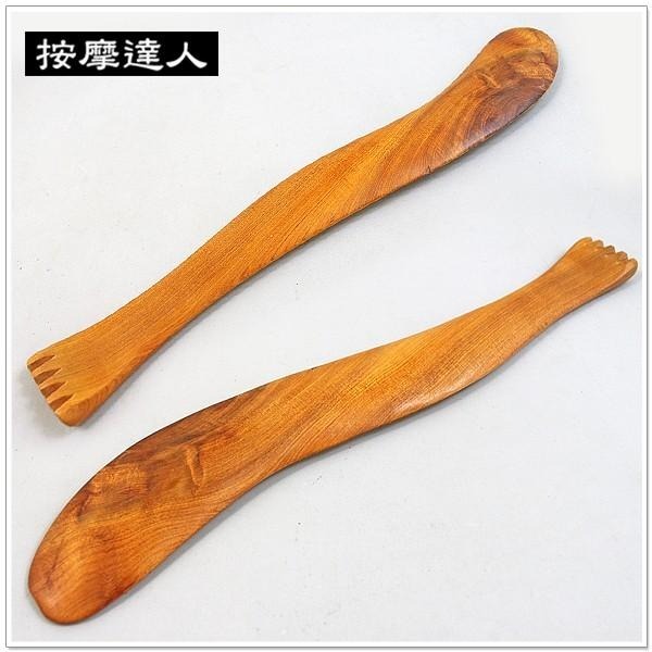 【摩邦比】檀香梢楠木S型按摩器 肖楠木背部按摩 肩頸按摩 不求人 拍打棒 拍拍樂 拍打槌 抓癢扒 M-40-細節圖2